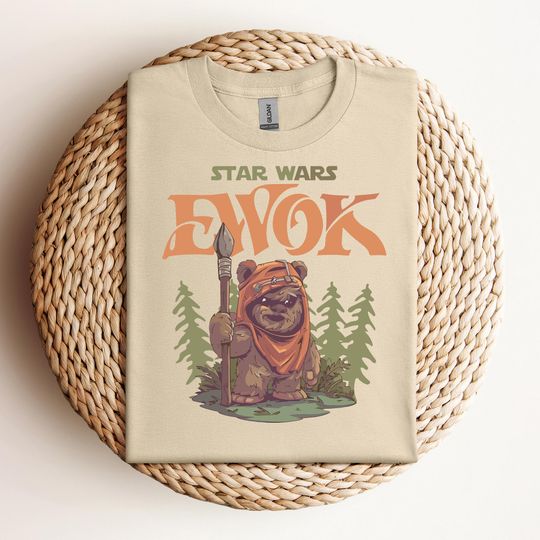 Star Wars Wicket Ewok Endor Forest Summer Camp Retro Shirt, Galaxy's Edge Trip T-shirt Family Birthday Gift Adult Kids Toddler Tee