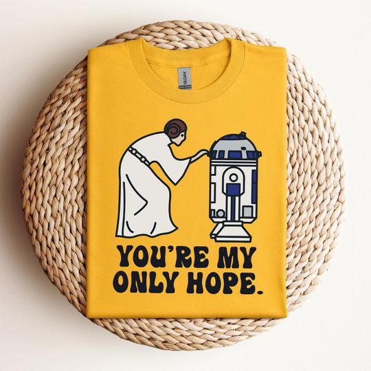 Star Wars Princess Leia You're My Only Hope T-Shirt, Star Wars Day Shirt, Magic Kingdom Disneyland Vacation Shirt