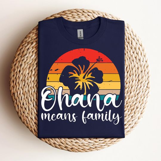 Ohana Means Family Shirt, Flower Shirt, Hawaii Family Shirt, Hawaiian Shirt, Funny Family Shirt, Ohana Shirt, Vacation Shirt, Family Shirt