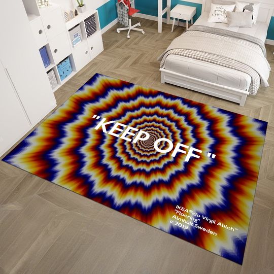 Keep Off Rug, Illusion Rug, Colorful Rug, Unique Area Rug, Custom Home Decor, Gift