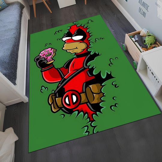 Simpsons Legend Rug, Adult Rug, Green Rug, Custom Area Rug, Anime Decor, Gift for Her