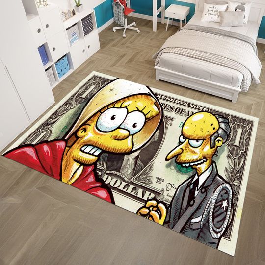 Rick And Rickandmorty Rug, Money Rug, Colorful Rug, Custom Area Rug, Nursery Decor, Gift