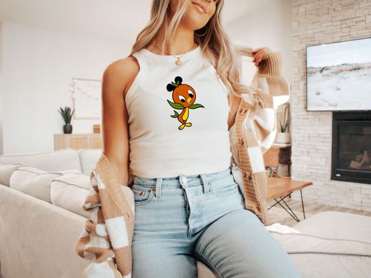 Disney Epcot Crop Tank Top- Orange bird shirt - Disney coquette shirt - Disney crop shirt - Disney tank - trendy shirt - Disney cherry shirt