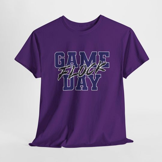 GAME DAY Flock Baltimore Football Shirt, Ravens Fan Tee, Baltimore Ravens Tailgating Shirt