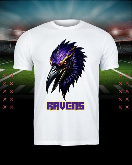 Ravens Graphic Tee,  Baltimore Ravens Jersey Short Sleeve T Shirt, Fan Apparel