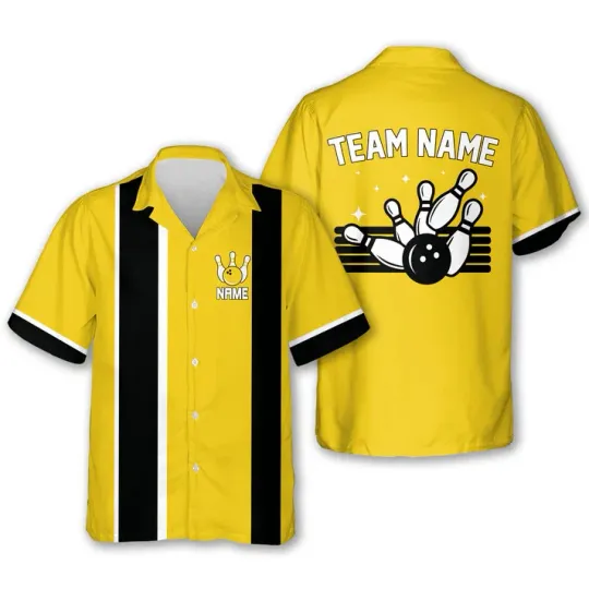 Discover Customized Name Bowling Multi Color Hawaiian Shirt V2
