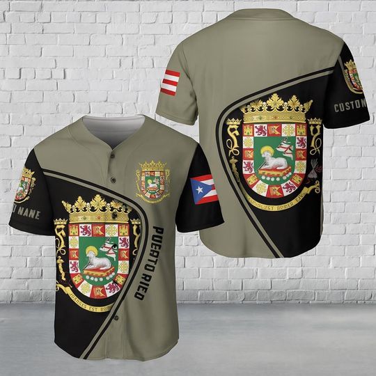 Puerto Rico Baseball Jersey  Custom Name Shirt