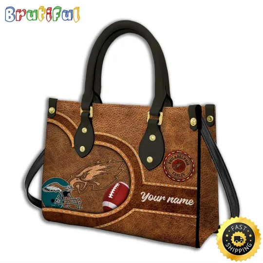 Custom Philadelphia Football Team Eagles Leather Bag