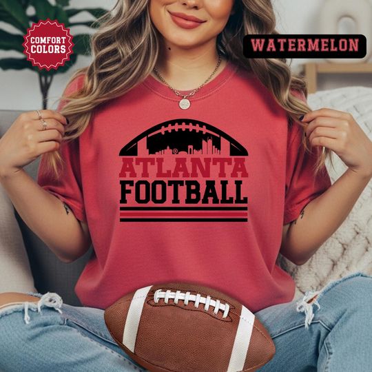 Atlanta Falcons Football Shirt, Trendy City Skyline Fan Shirt, ATL Pride Vintage Retro Tee