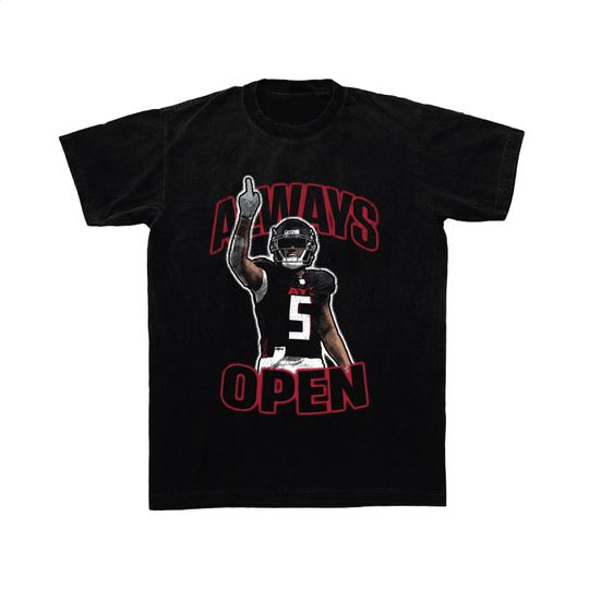 Drake London Always Open Bootleg Falcons Tee, Atlanta Throwback Vintage wide receiver shirt