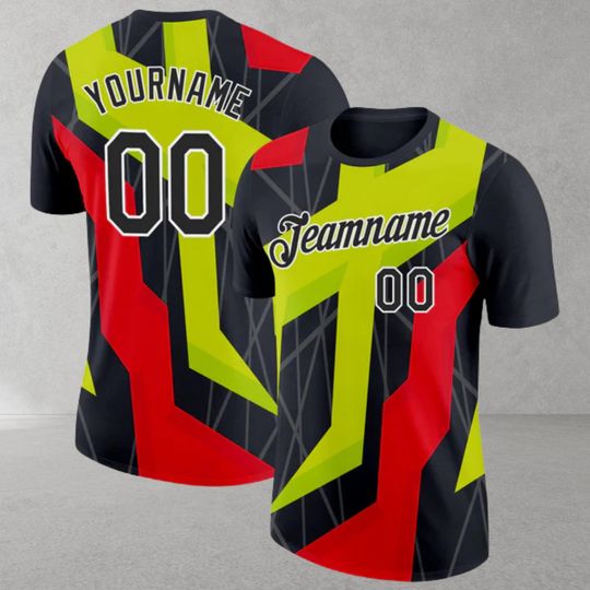Custom Geometric 3D T-Shirt Personalized Your Name Number 00