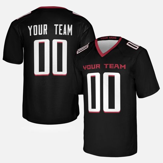 Custom Atlanta Falcons Football Jersey – Men and Women’s Black Team Name & Number