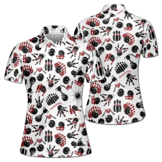 Women's Bowling Player Polo Shirt