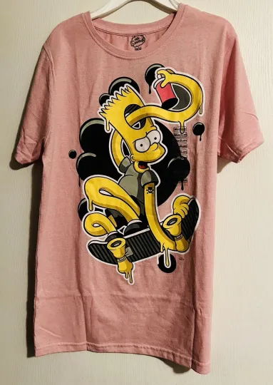 The Simpsons Bart Simpsons Pink T-Shirt