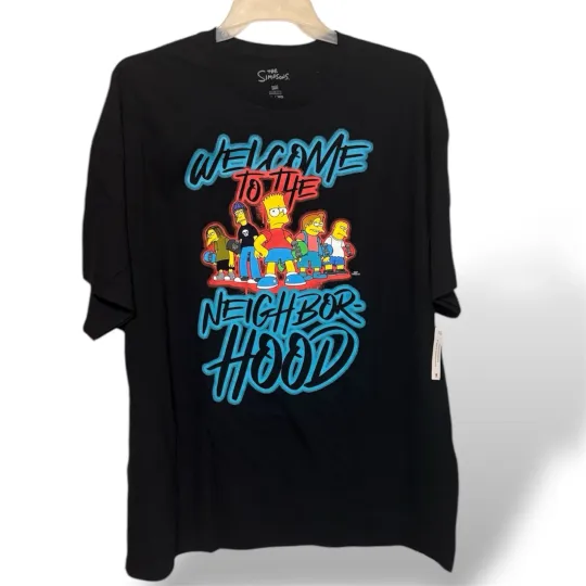 The Simpsons “Welcome to the Neighborhood” T-Shirt 3XL Black Bart Streetwear Tee