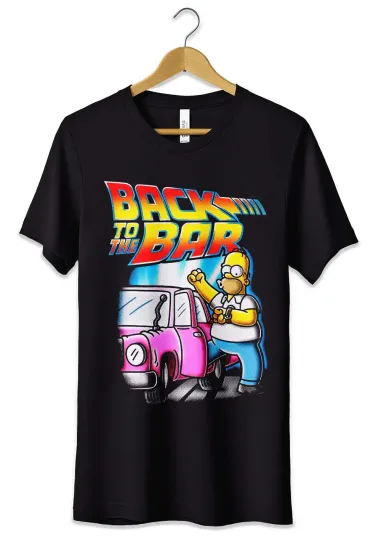 Homer Simpson Back to the Bar T-Shirt T-Shirt Cartoon Funny Unisex
