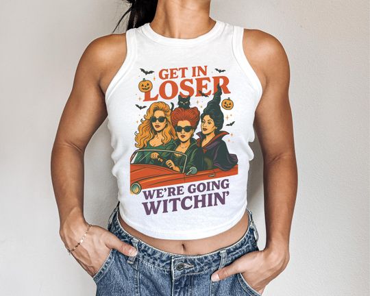 Sanderson Sisters Cropped Tank Top: Funny Halloween Witch Shirt, Spooky Season Tee