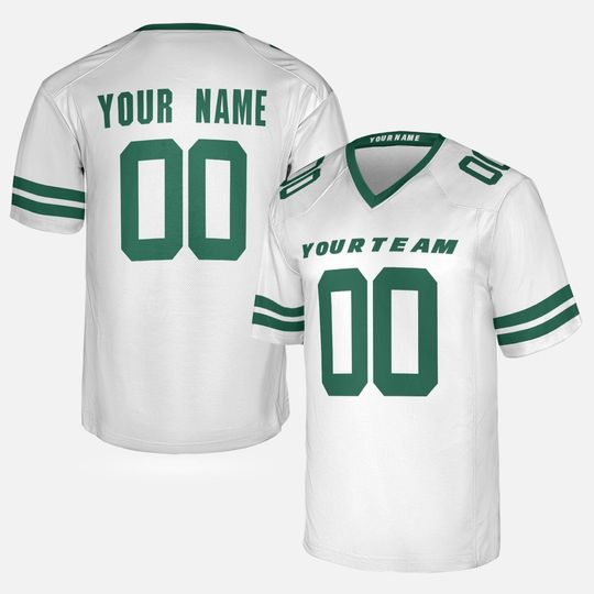Custom New York Jets Football Jersey - Legacy White, Personalized Team Name & Number for Men and Women
