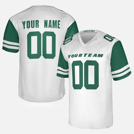 Discover Custom Football Jersey, New York Jets, White, Classic, Custom Game Jersey, Personalized Team Name & Number, Football Jersey For Men, Women