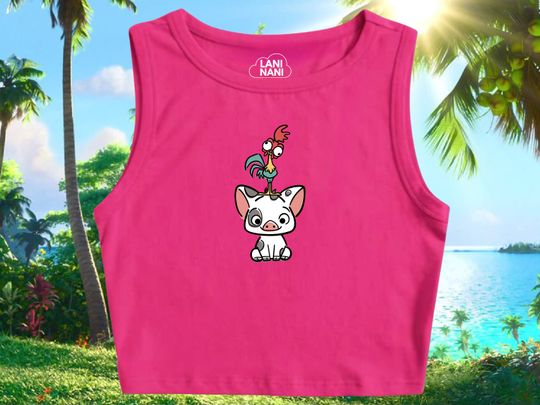 Hey Hey & Pua Crop Tank | Moana Crop Tank