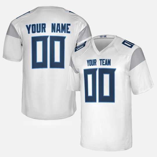 Discover Custom Football Jersey, Tennessee Titans, White, Custom Game Jersey, Personalized Team Name & Number, Football Jersey For Men, Women