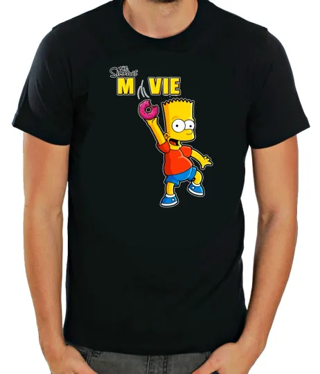 The Simpsons Movie Bart Simpson Figure  Short Sleeve T Shirt Men