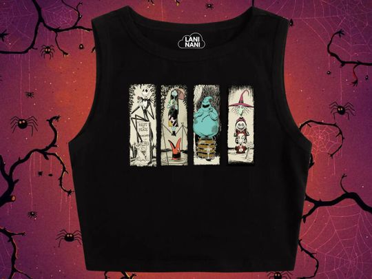 Discover Nightmare  Before Christmas Crop Tank | Disney Crop Tank | Halloween Top | Oogie Boogie Bash