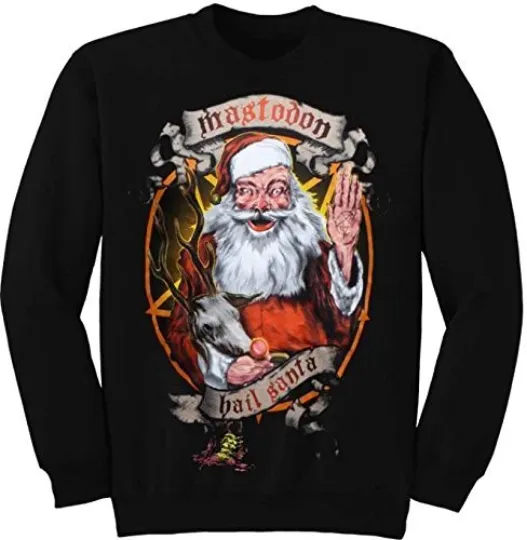 Mastodon Men's Hail Santa Holiday Sweatshirt