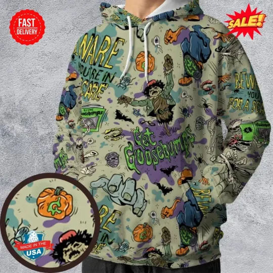 Beware You're In For A Scare Goosebumps All-Over Print Hoodie