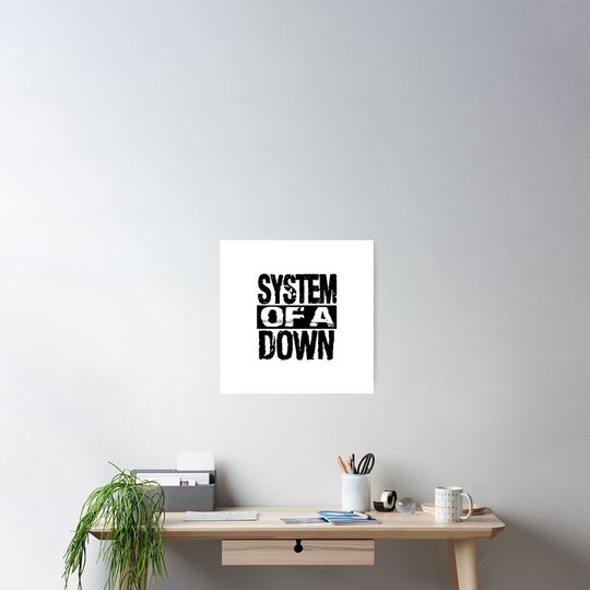 SYSTEM OF DOWN Green Band Logo Poster – Rock Music Wall Art