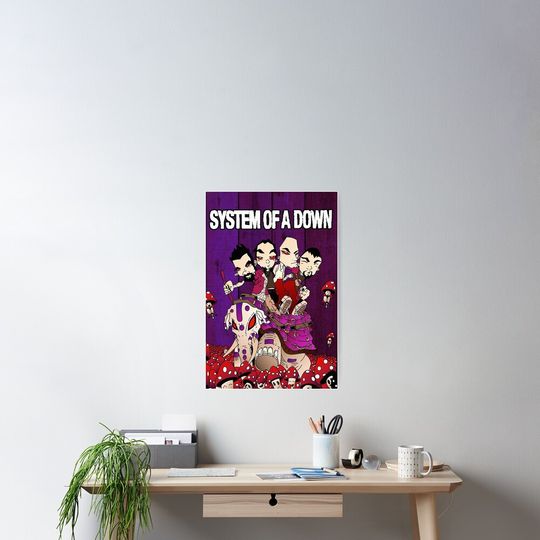 SYSTEM OF DOWN Sugar Radio Poster – Rock Band Graphic Wall Art