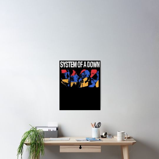 Graphic Rock Poster – SYSTEM OF DOWN Band T-Shirt Inspired Art