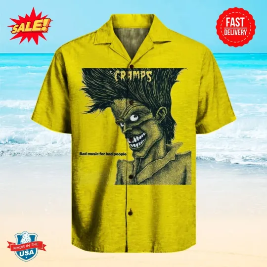 The Cramps Bad Music For Bad People Unisex Hawaiian Shirt