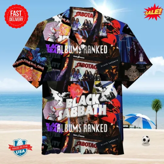 Black Sabbath Unisex Hawaiian Shirt Vintage