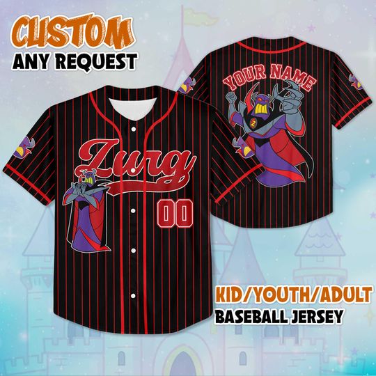 Discover Personalized Emperor Zurg Baseball Jersey, Custom Disney Toy Story Shirt, Zurg Disney Villain Outfit, Matching Family Jersey