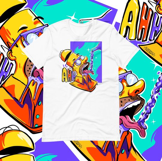 Homer Simpson T-Shirt | Simpsons Cartoon TV Show T-Shirt | Short-Sleeve Unisex T-Shirt