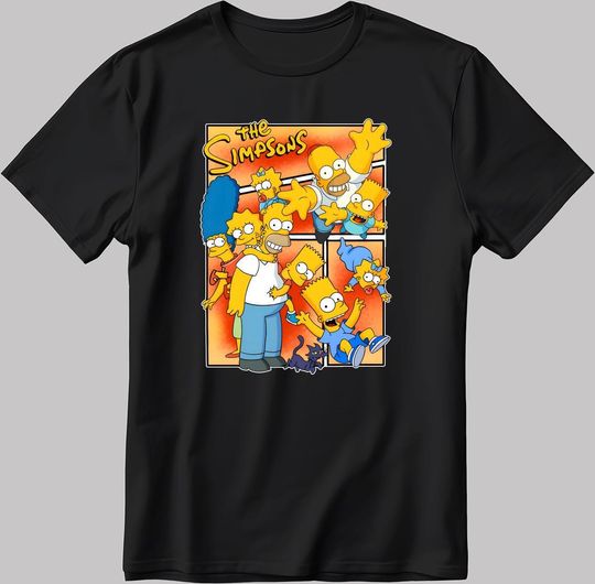 Homer Simpsons family Sleeve White-Black Men's / Women's T Shirt P350