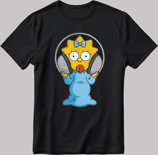 Maggie Simpson Cartoon Simspons Short Sleeve  Men's / Women's T Shirt