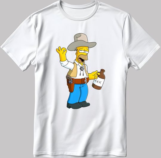 The Simpsons, Homer Simpson drawing Short Sleeve  Men's / Women's T Shirt