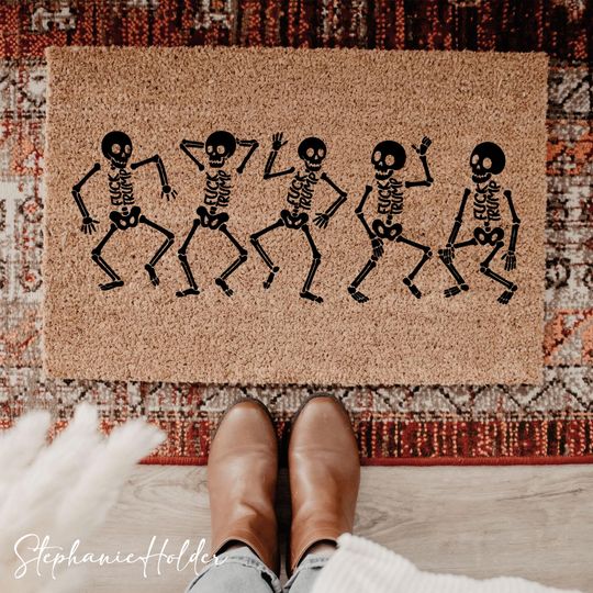 Skeleton Fuck Trump Doormat, Slightly Subtle Halloween Skeleton Candy Doormat, Spooky Season Halloween Doormat, Anti Trump Doormat, FDT Door