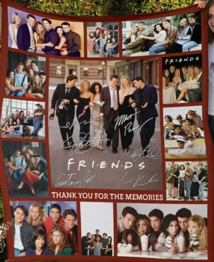 Friends TV Show Signature Actors Thank You Blanket