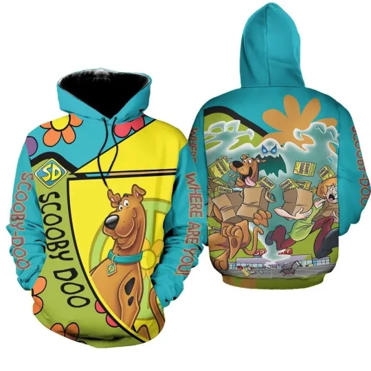 Scooby Doo 3D Hoodie Pullover, Unisex Fashion Hoodie for Men & Women