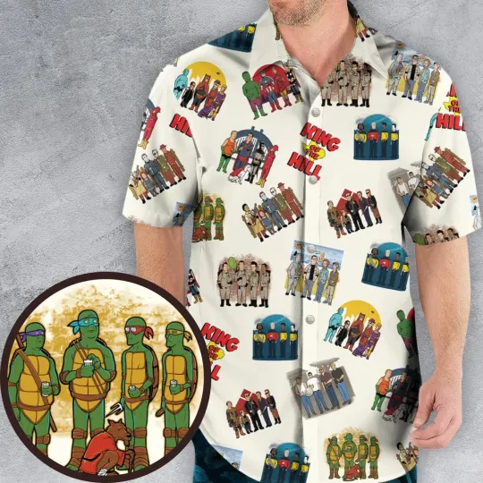 King Of The Hill Hawaiian Button Down Shirt