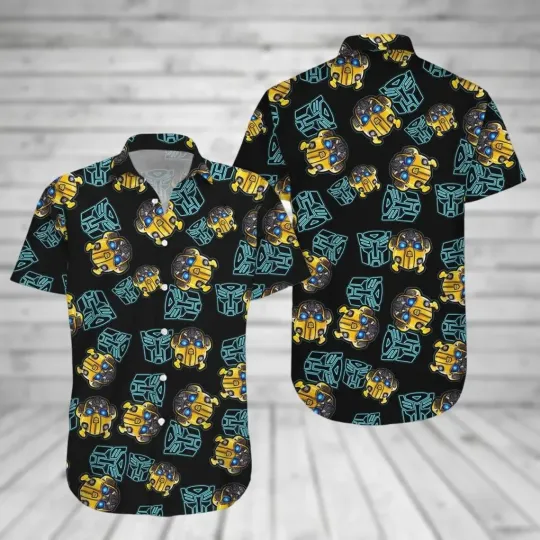 Transformers Hawaiian Button Down Shirt