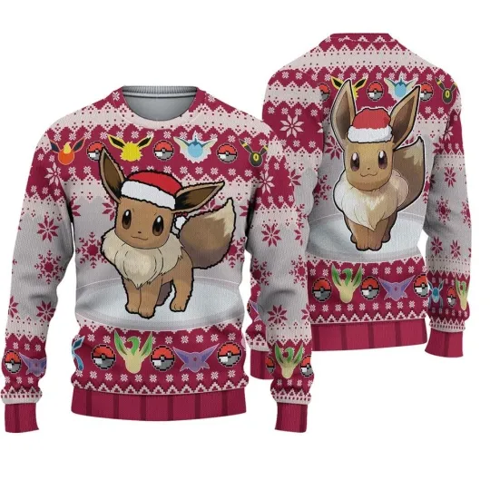Eevee Eeveelution Christmas Ugly Sweater for Men