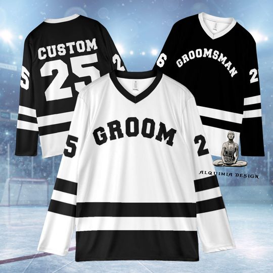Groom Groomsman Hockey Jersey, Groom Groomsmen Matching Shirts Bachelor Party Hockey Jersey for Wedding, Groomsman Best Man Matching