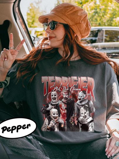 Retro Halloween Terrifier Shirt, Art Of The Clown Shirt, Halloween Character Movie Shirt, Retro Horror Movie Graphic Tee, Killer Clown Shirt