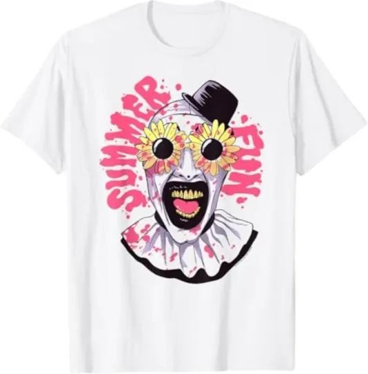 Terrifier Summer Fun Sunglasses Art The Clown Horror Movie T-Shirt