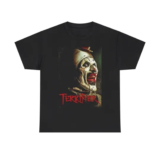 Terrifier Art the Clown Mask Horror Movie T-shirt