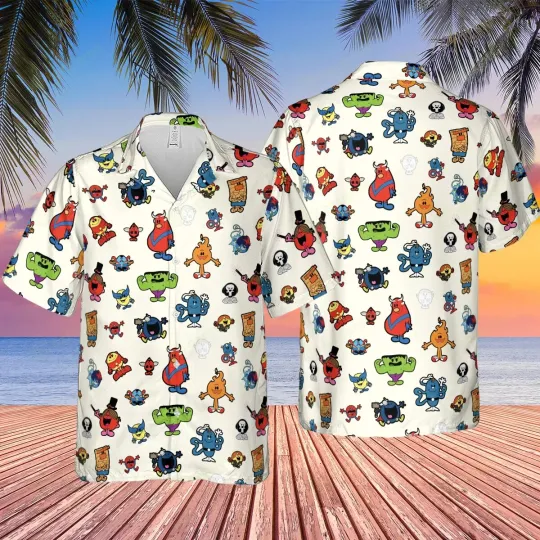 Marvel Characters Hawaiian Button Down Shirt